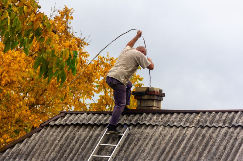 Chimney Demolition in Summer